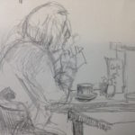Zeichnung Cafehaus